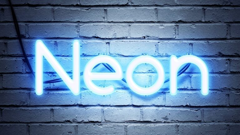 real neon text effect mockup photoshp tutorial
