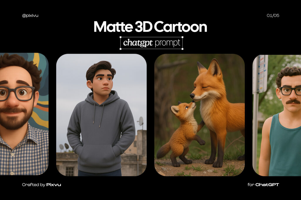 AI Matte 3D Cartoon ChatGPT Prompt