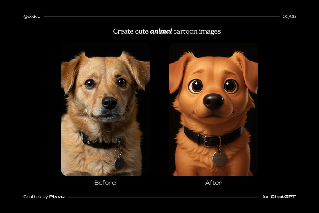 AI Glossy 3D Cartoon Prompt ChatGPT