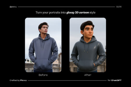 Glossy 3D Cartoon ChatGPT Prompt - Pixvu