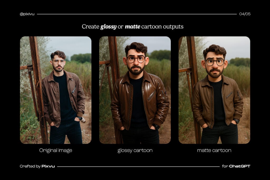 Glossy 3D Cartoon AI Prompt For ChatGPT