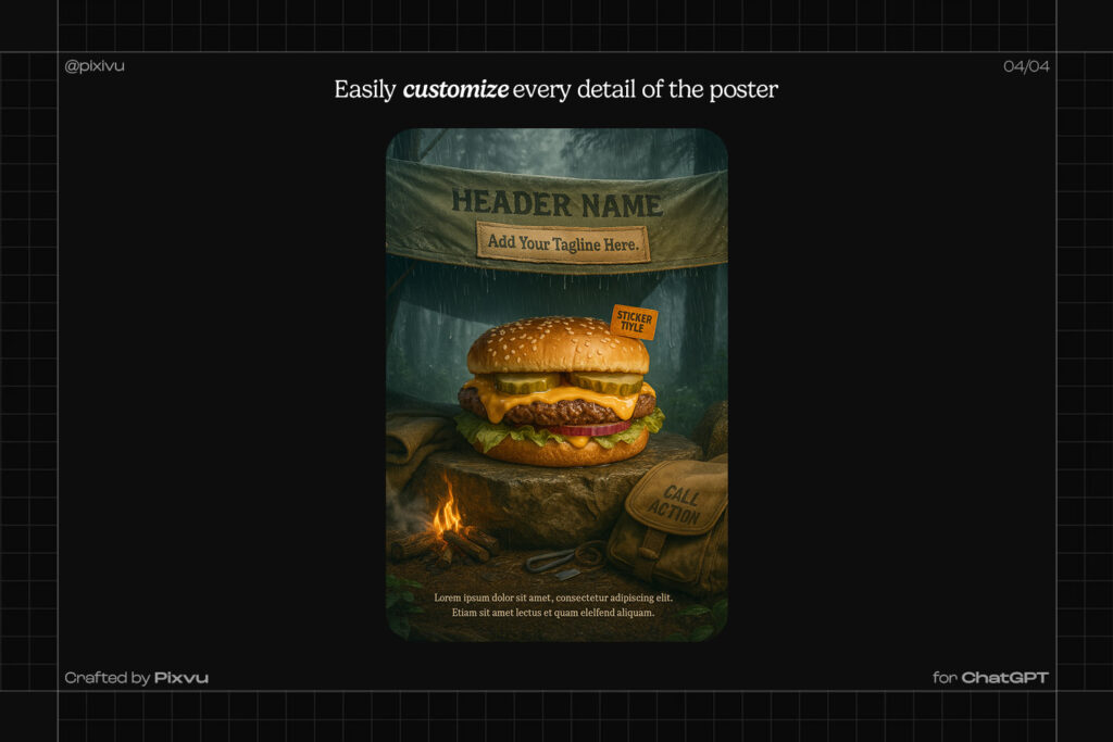 Shelter Burger Poster AI Prompt For ChatGPT