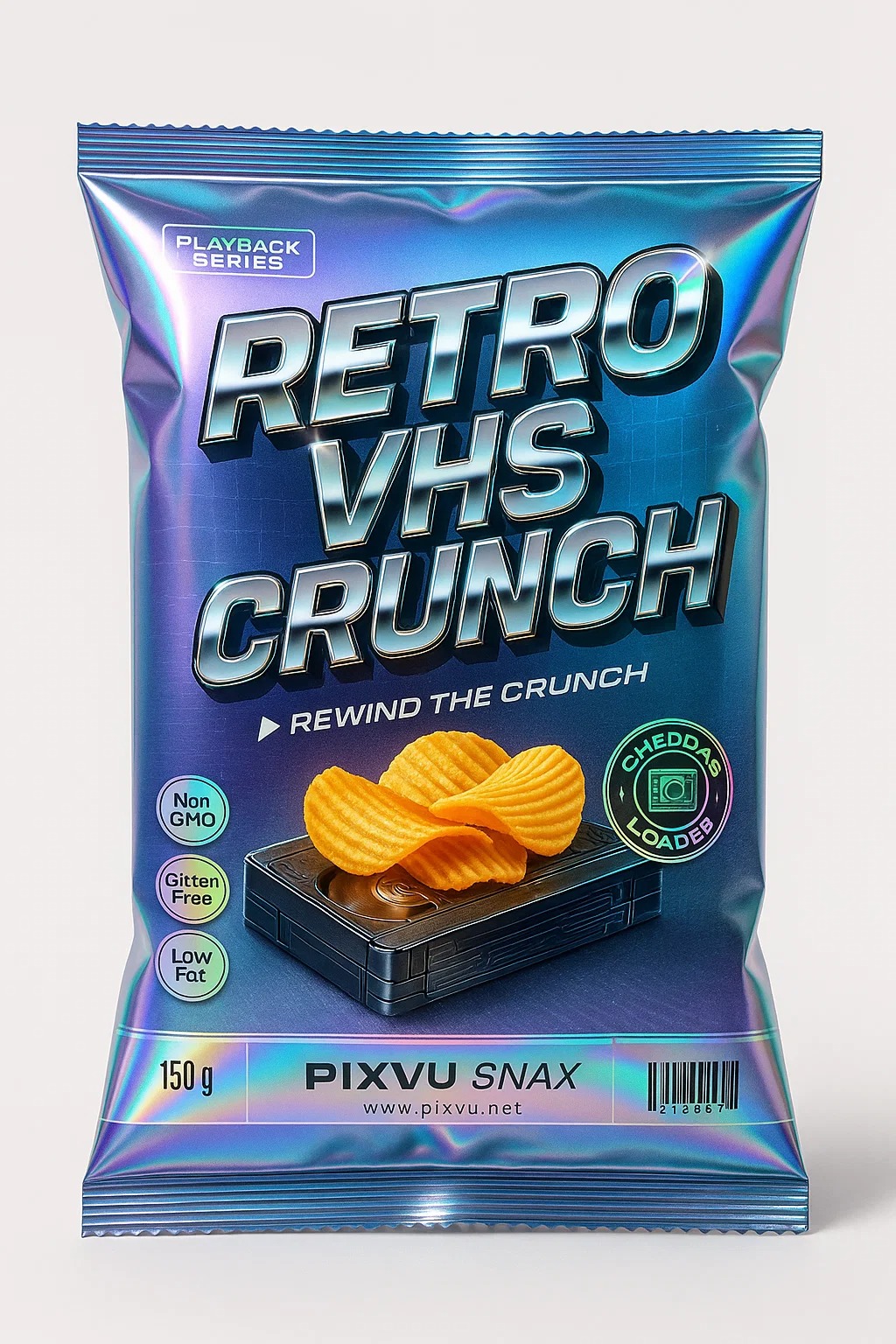 AI Retro Chips Packaging For ChatGPT Prompt