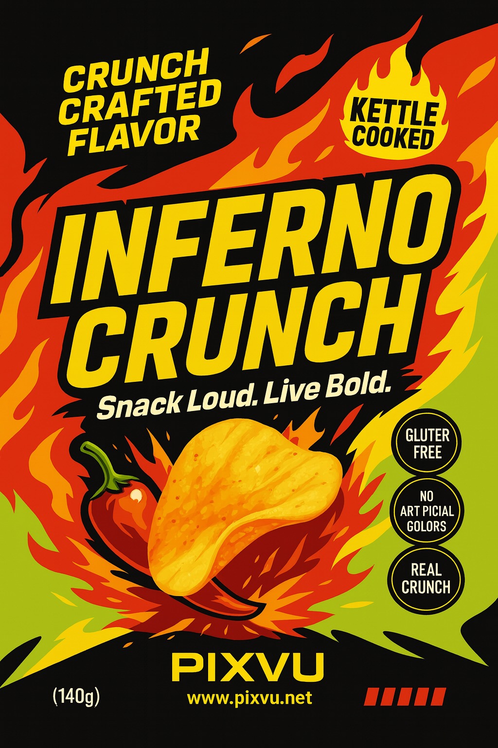 Spicy Chips Packaging ChatGPT Prompt AI