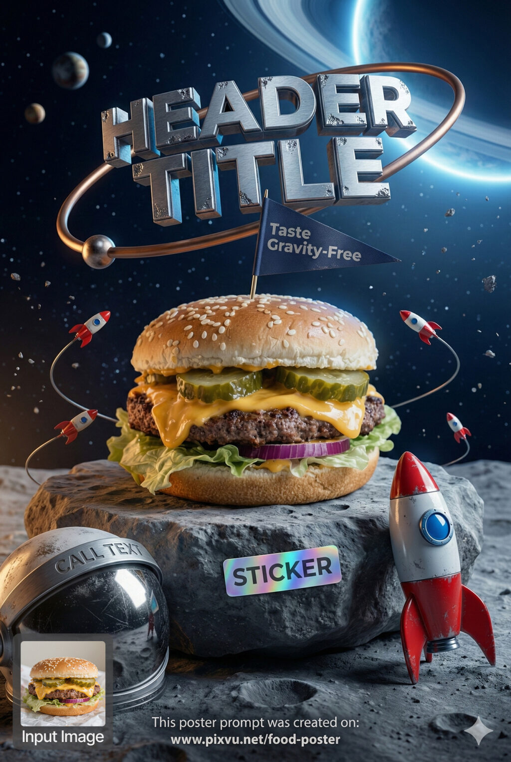 Striking Moon Burger Poster AI Prompt _Fully-Customizable_