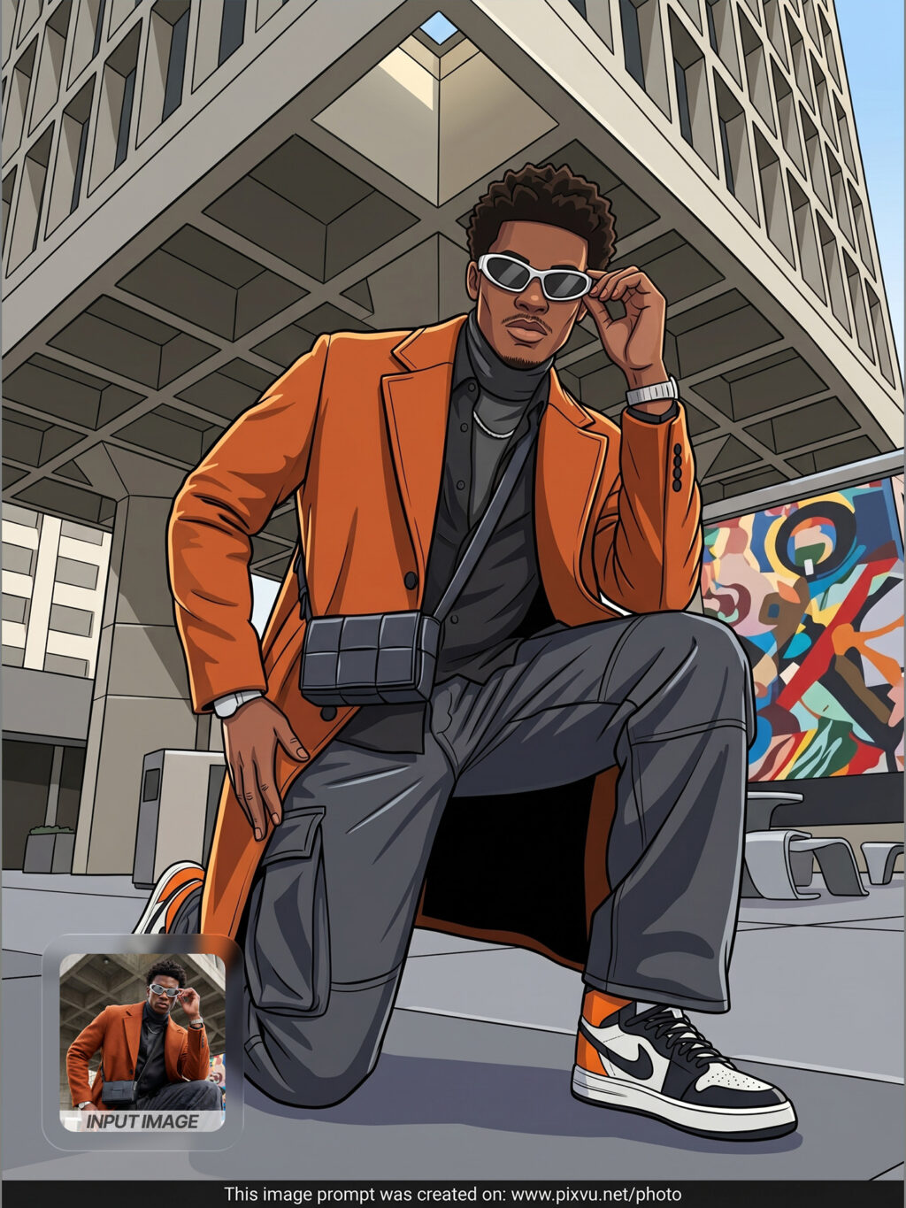 Bold Stylized Cartoon Portrait Effect AI Prompt _Gemini-Example-2_