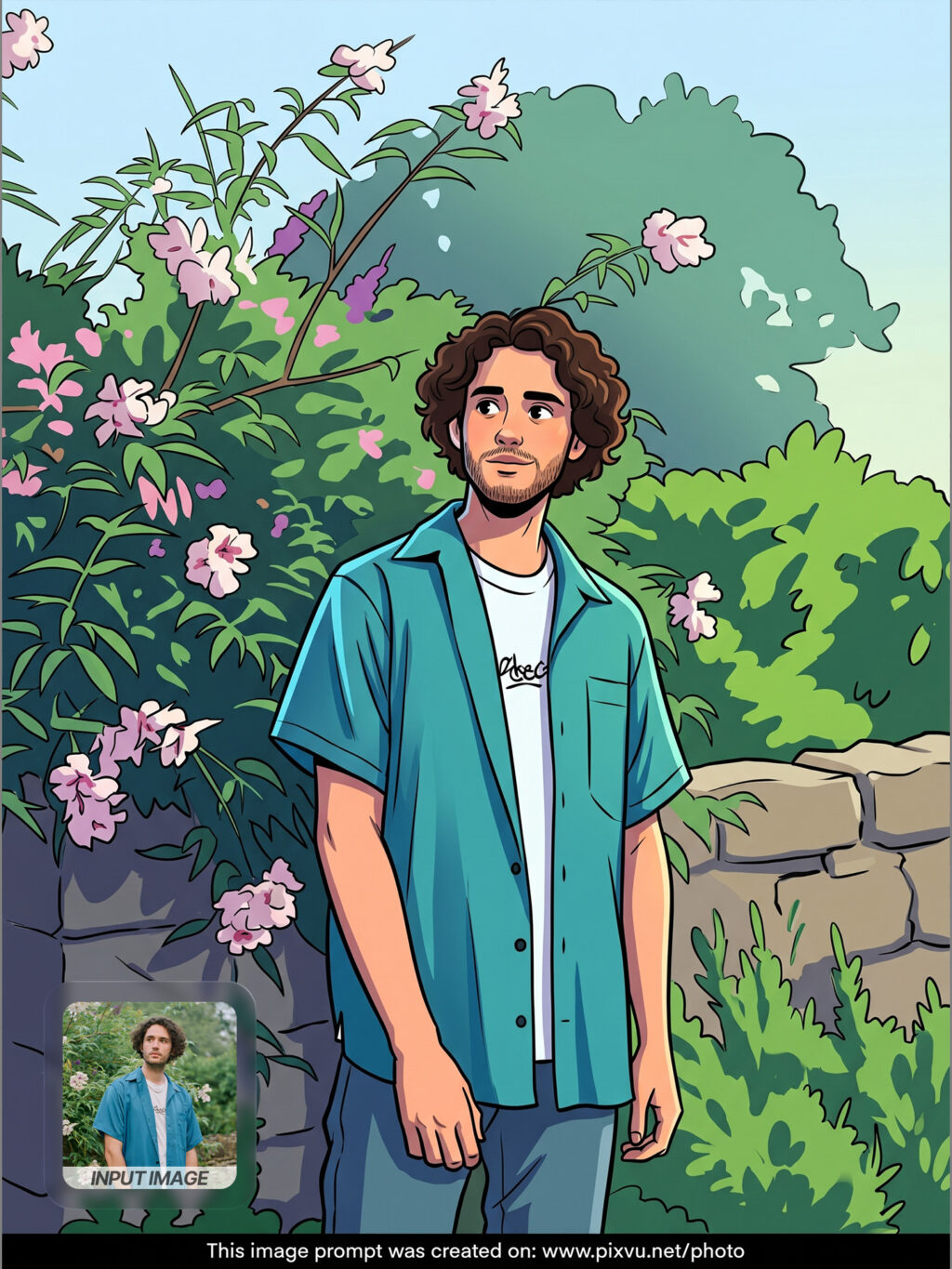 Bold Stylized Cartoon Portrait Effect AI Prompt _Gemini-Example-3_