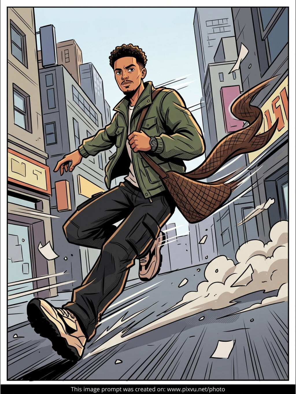 Dynamic Action Hero Cartoon Effect AI Prompt _Gemini-Nano-Banana-2_