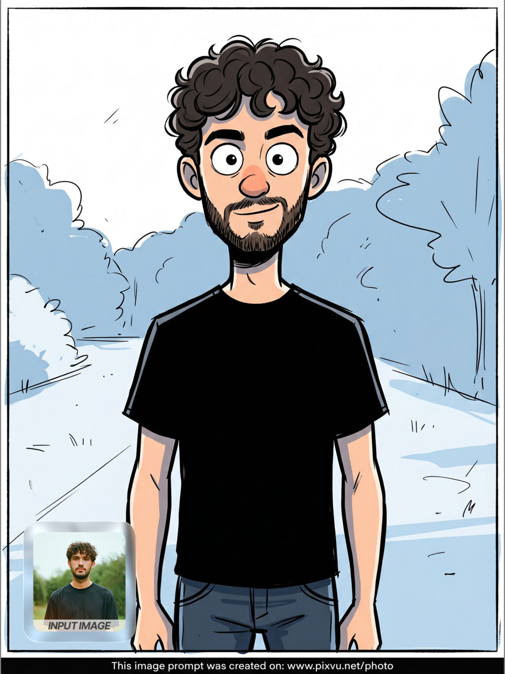 Hand-drawn Comic Cartoon Effect AI Prompt For Gemini _Gemini-Example-1_