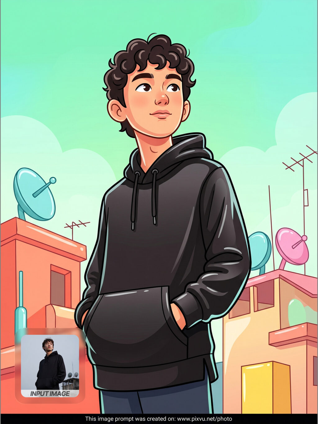 Lacquer Pop Cartoon Portrait AI Prompt For Gemini _Gemini-Example-1_