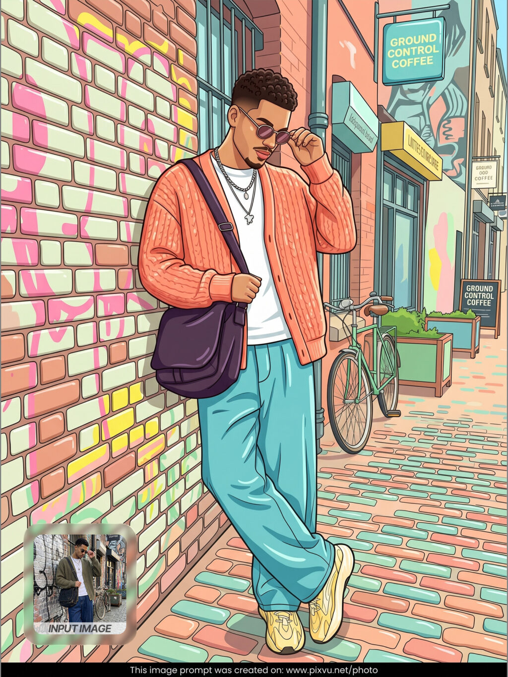 Lacquer Pop Cartoon Portrait AI Prompt For Gemini _Gemini-Example-3_