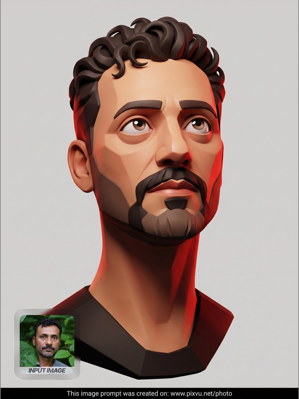 Sculpted 3D Character Bust Prompt For Gemini AI _Gemini-Example-1_