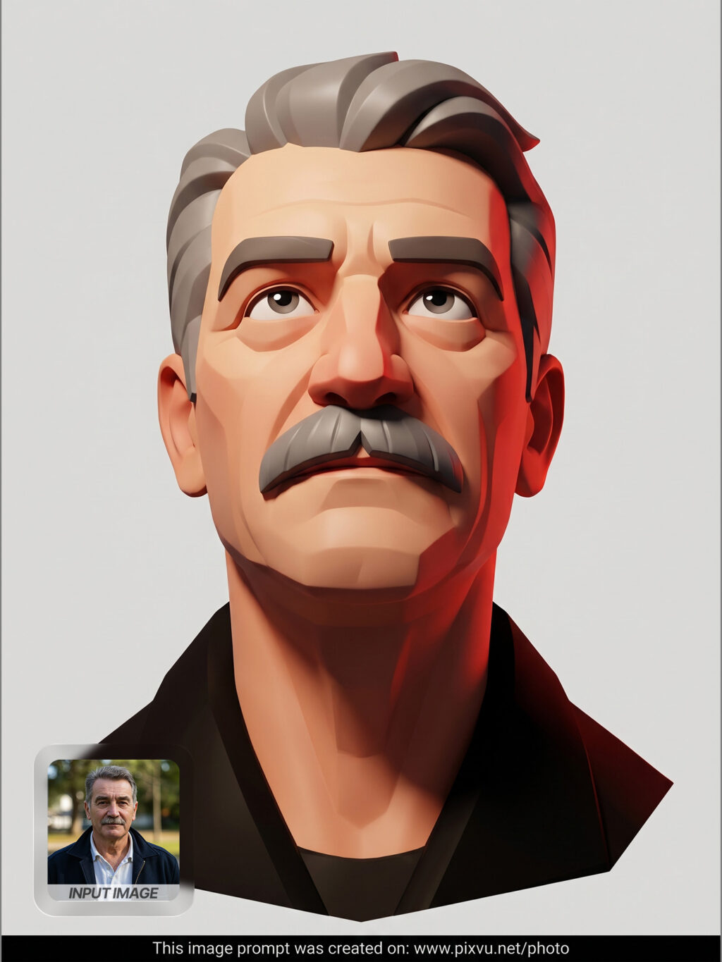 Sculpted 3D Character Bust Prompt For Gemini AI _Gemini-Example-2_