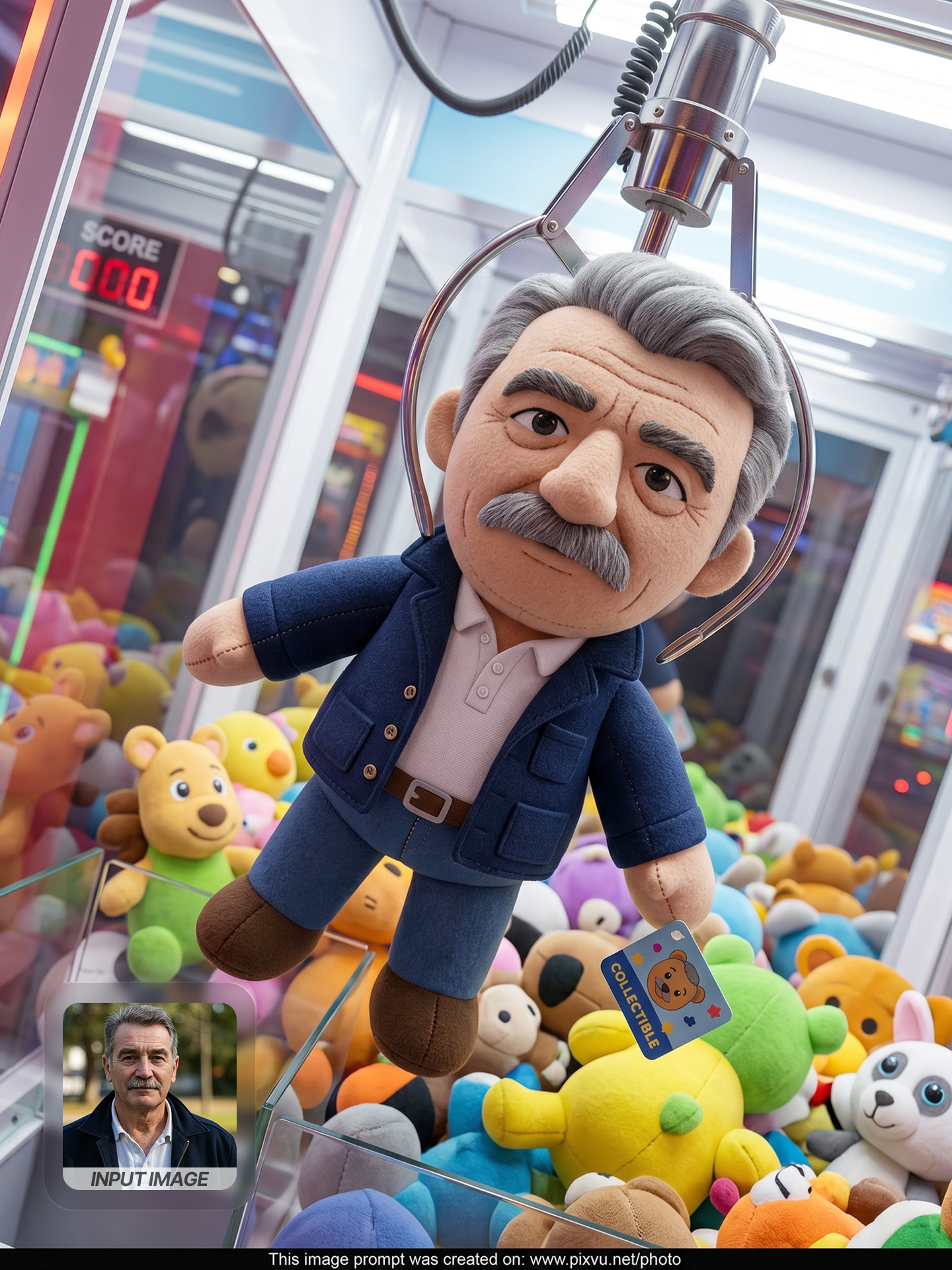 Claw Machine Plush Toy Figure AI Prompt _Gemini-Example-2_