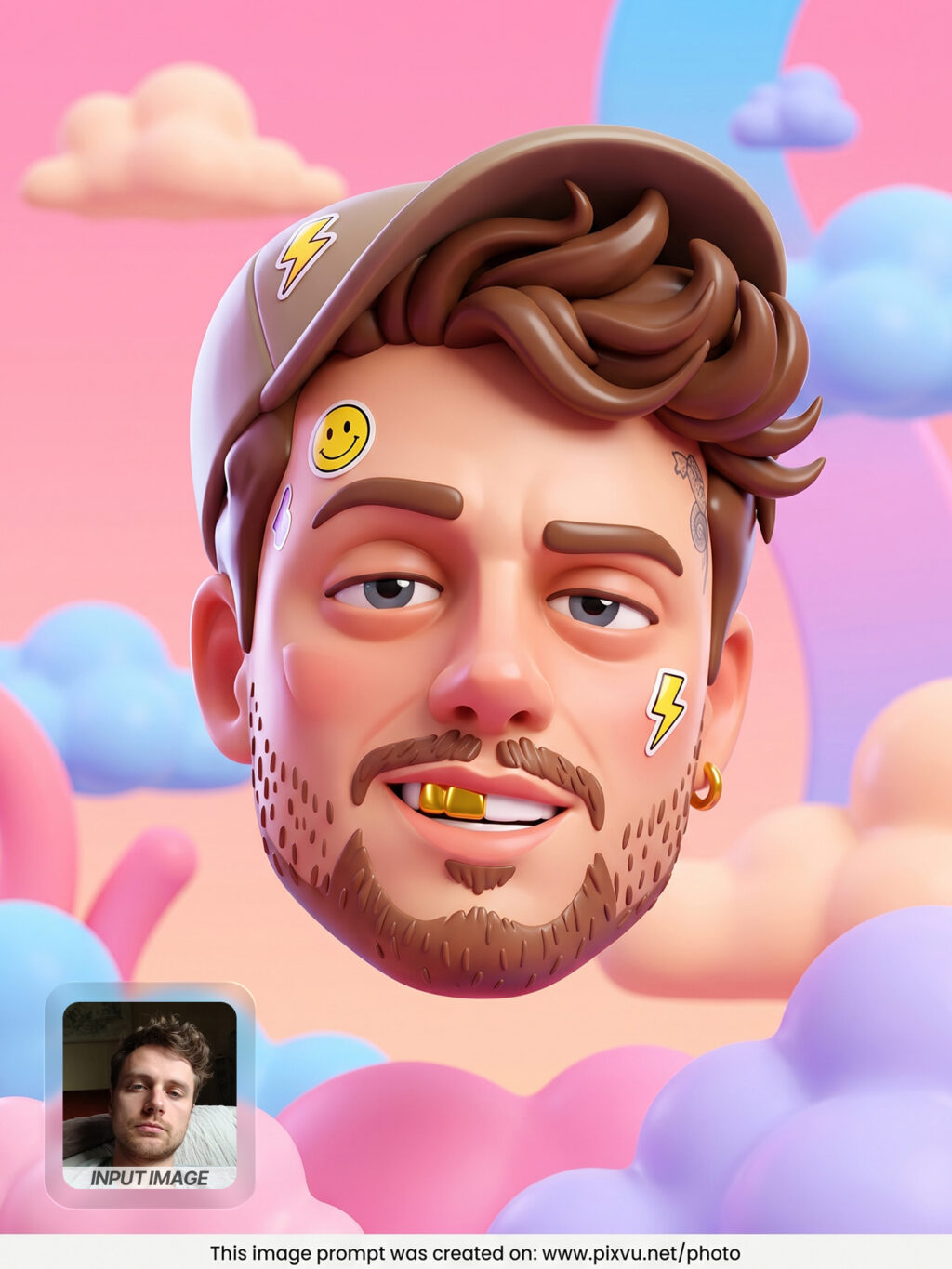 Free Floating 3D Cartoon Head Prompt For Gemini _Gemini-Example-2_