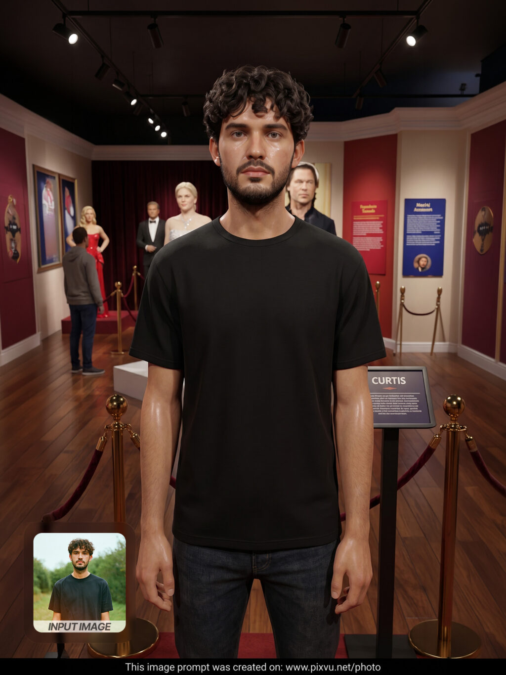 Madame Tussauds Style Museum Wax Figure AI Prompt _Gemini-Example-2_
