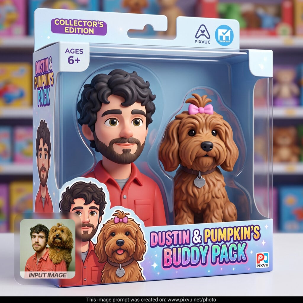 Stylized Collectible 3D Toy Figure Box AI Prompt _Gemini-Example-2_