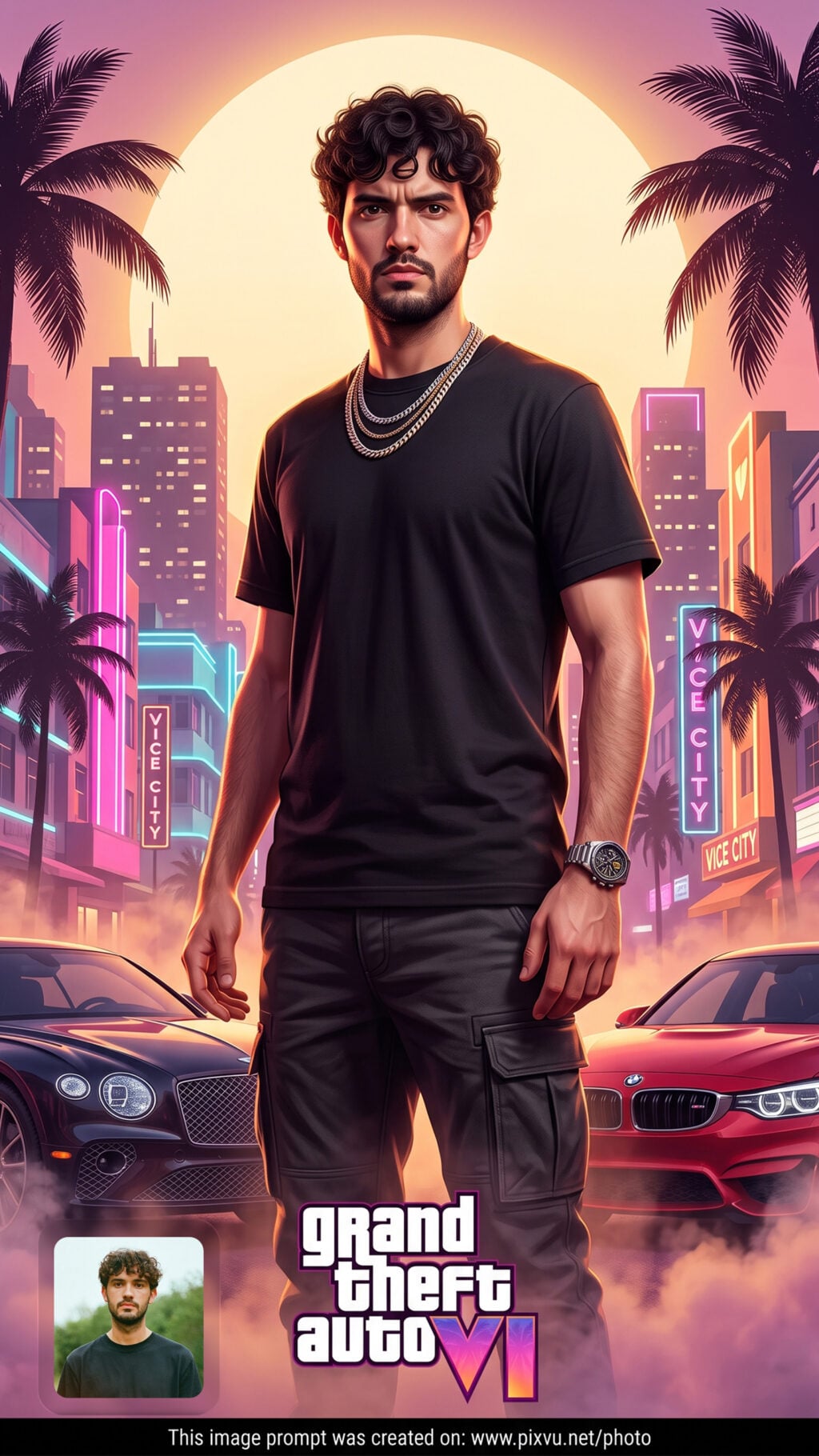 Cinematic GTA VI Hero Poster Gemini AI Prompt _Gemini-Example-1_