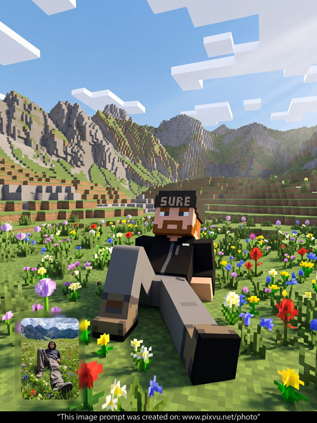 Cinematic Minecraft Character Scene AI Prompt For Gemini _Gemini-Example-1_