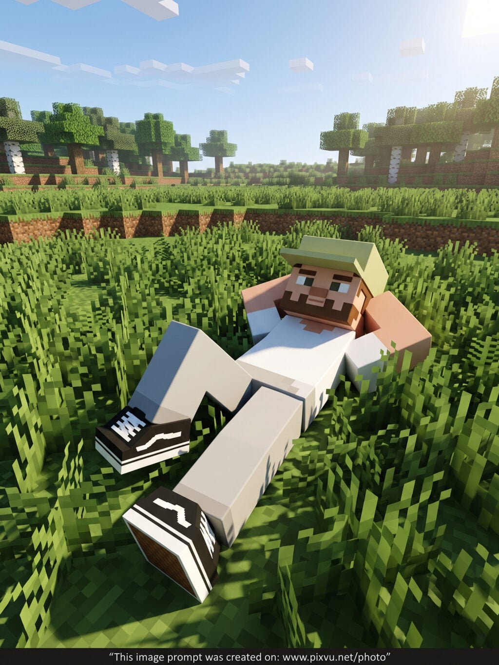 Cinematic Minecraft Character Scene AI Prompt For Gemini _Gemini-Nano-Banana-2_