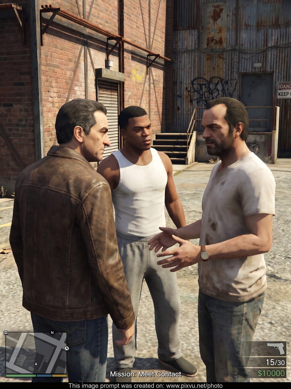 Classic GTA V Gameplay Screenshot Gemini AI Prompt _Gemini-Nano-Banana-2_