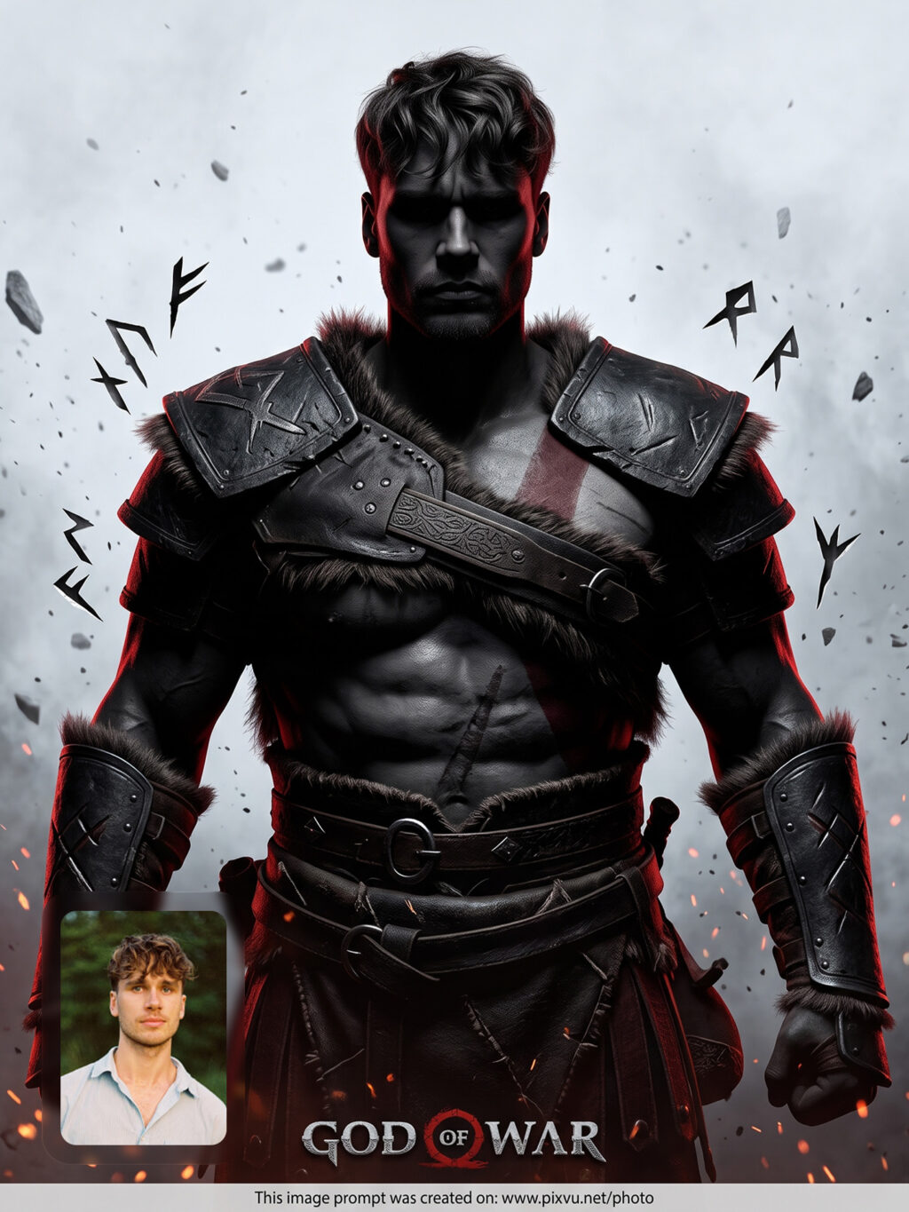 Dark God of War Poster Gemini AI Prompt _Gemini-Example-3_
