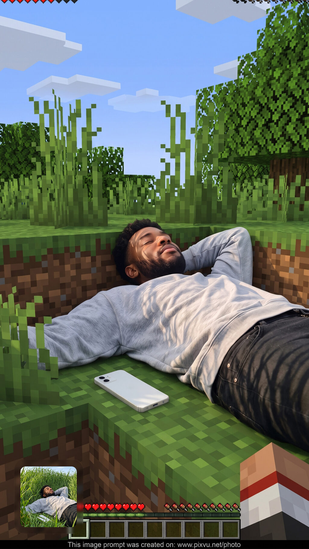 Mixed Style Minecraft Environment AI Prompt For Gemini _Gemini-Example-1_