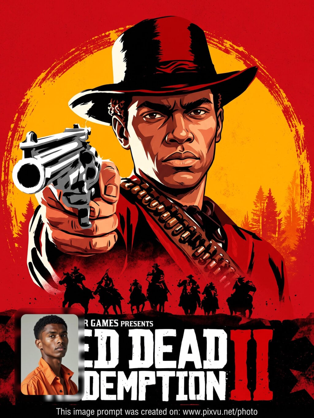 Official Red Dead Redemption Poster Gemini AI Prompt _Gemini-Example-1_