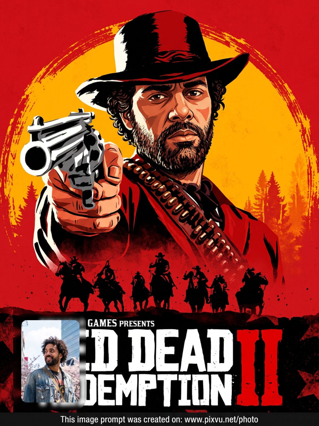 Official Red Dead Redemption Poster Gemini AI Prompt _Gemini-Example-2_