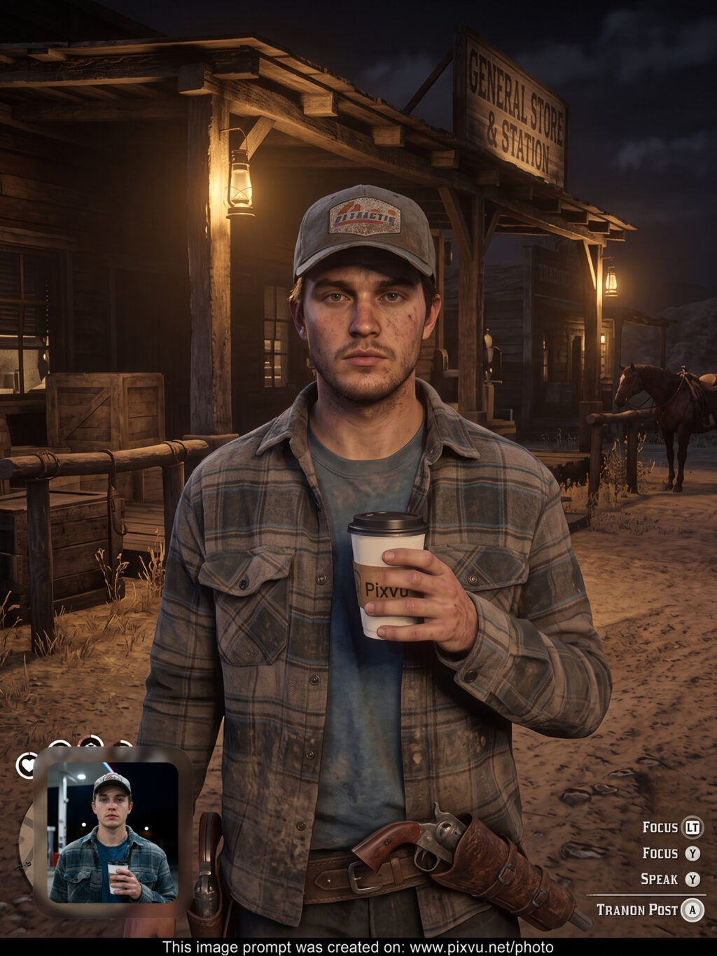 Red Dead Redemption Gameplay Character Gemini AI Prompt _Gemini-Example-2_