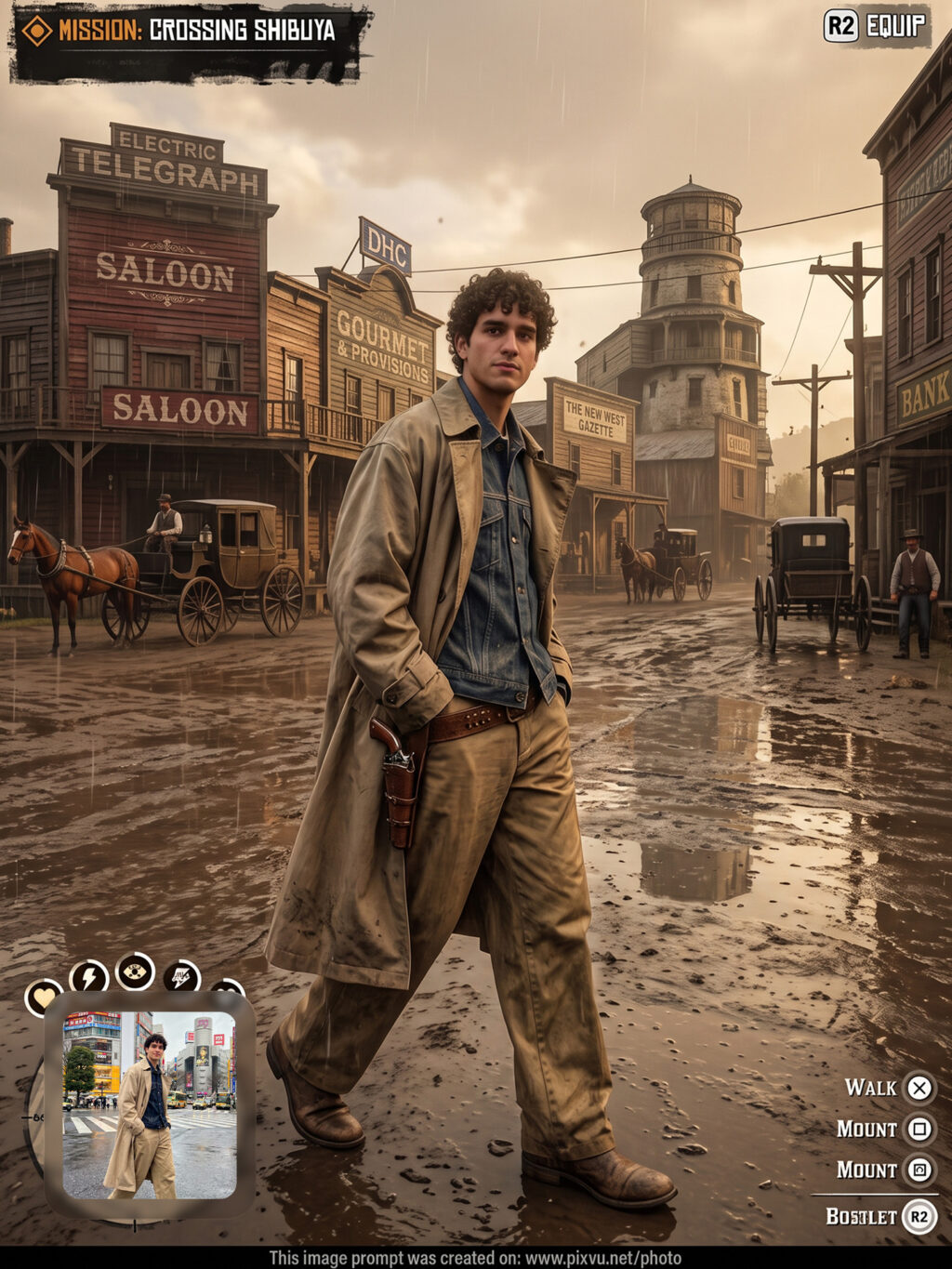 Red Dead Redemption Gameplay Character Gemini AI Prompt _Gemini-Example-3_